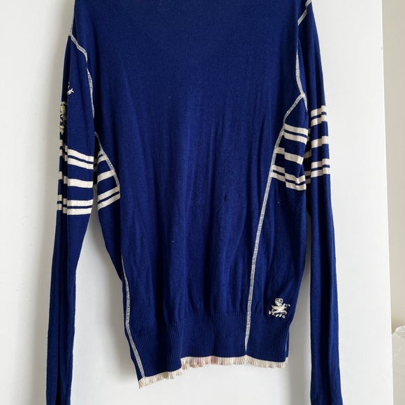 Diesel Dark Blue Long Sleeve V-Neck Top - Picture 6 of 6